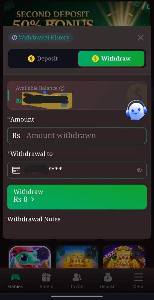Withdraw